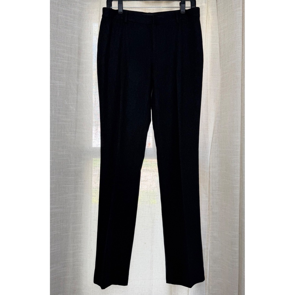 Ralph Lauren Black Label Wool Cashmere Straight Leg Trousers Women's 8 Black